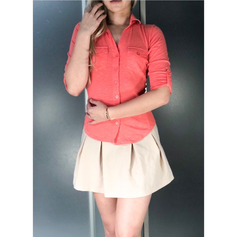 Set ! High waisted skirt and coral top combo - Picture 3 of 3